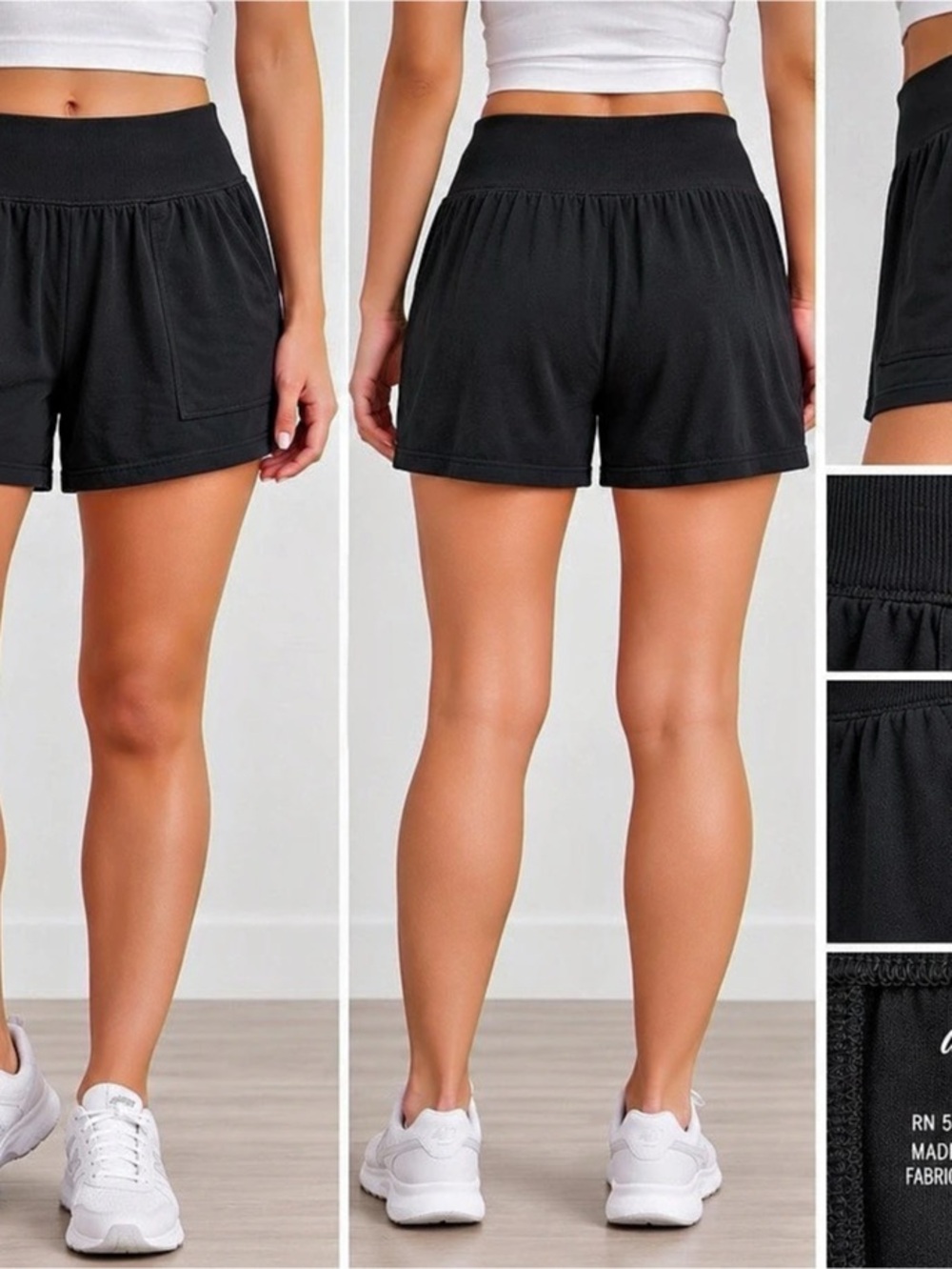 Aerie Women’s Babewatch High Waisted Pull On Short Shorts Black XL